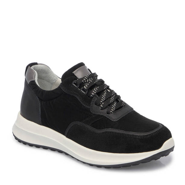 Siyah Süet Deri Erkek Sneaker - E25I1AY57287-A01 - 2