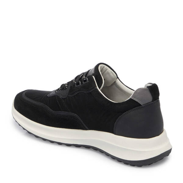 Siyah Süet Deri Erkek Sneaker - E25I1AY57287-A01 - 3