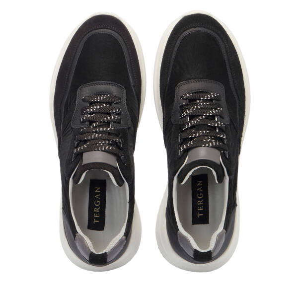 Siyah Süet Deri Erkek Sneaker - E25I1AY57287-A01 - 5
