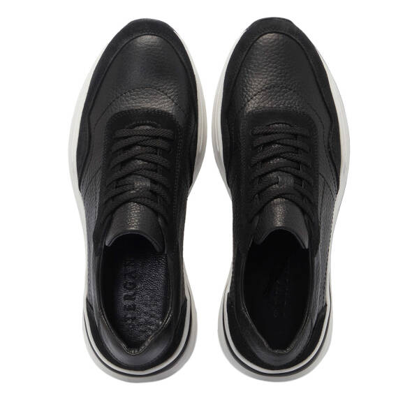 Siyah Hakiki Süet Deri Erkek Sneaker - E25I1AY57296-W19 - 5