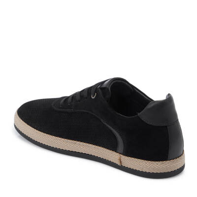 Siyah Süet Deri Erkek Sneaker - E25I1AY57329-A01 - 2