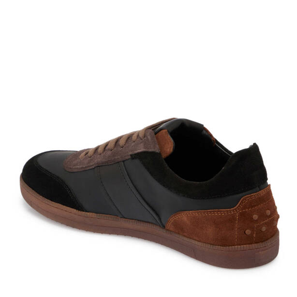 Siyah Hakiki Süet Deri Erkek Sneaker - E25I1AY57333-A01 - 4