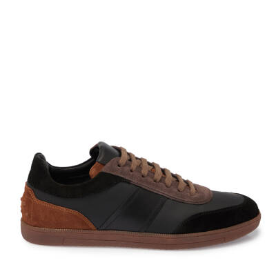 Siyah Süet Deri Erkek Sneaker - E25I1AY57333-A01 - 3