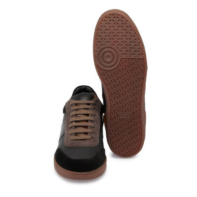Siyah Süet Deri Erkek Sneaker - E25I1AY57333-A01 - 4