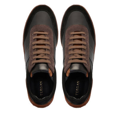 Siyah Süet Deri Erkek Sneaker - E25I1AY57333-A01 - 5