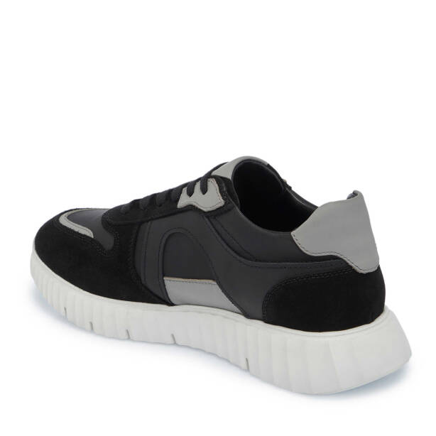 Siyah Hakiki Süet Deri Erkek Sneaker - E25I1AY57334-A01 - 3