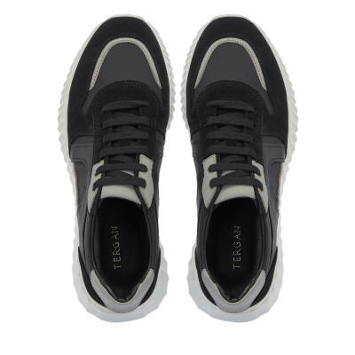 Siyah Süet Deri Erkek Sneaker - E25I1AY57334-A01 - 5