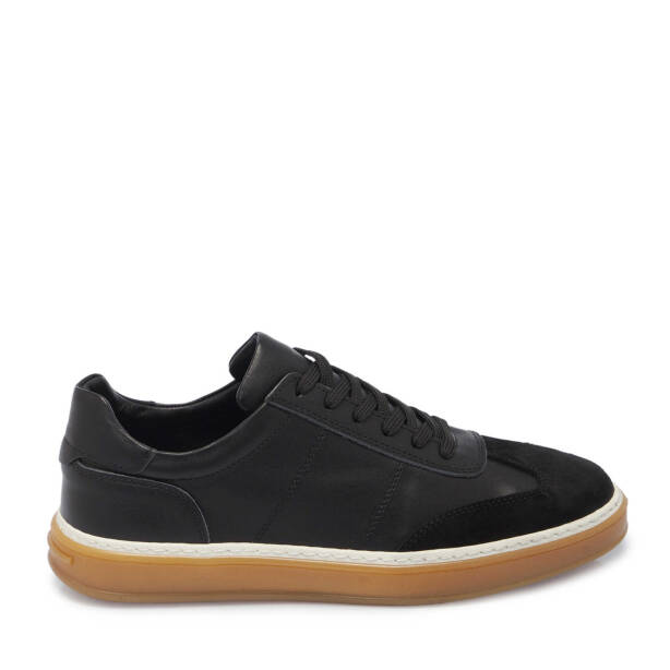 Siyah Hakiki Süet Deri Erkek Sneaker - E25I1AY57351-W19 