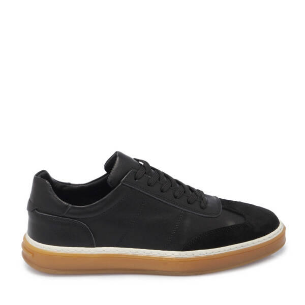 Siyah Hakiki Süet Deri Erkek Sneaker - E25I1AY57351-W19 - 1