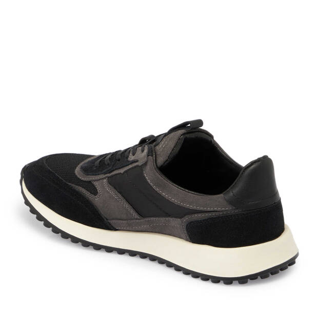 Siyah Süet Deri Erkek Sneaker - E25I1AY57373-A01 - 3