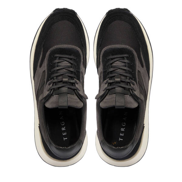 Siyah Süet Deri Erkek Sneaker - E25I1AY57373-A01 - 5
