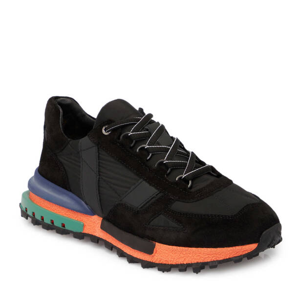 Siyah Süet Deri Erkek Sneaker - E25S1AY57399-A01 - 2