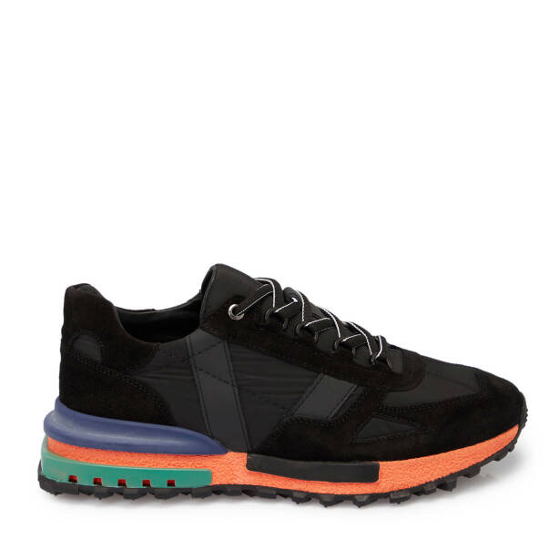 Siyah Süet Deri Erkek Sneaker - E25S1AY57399-A01 