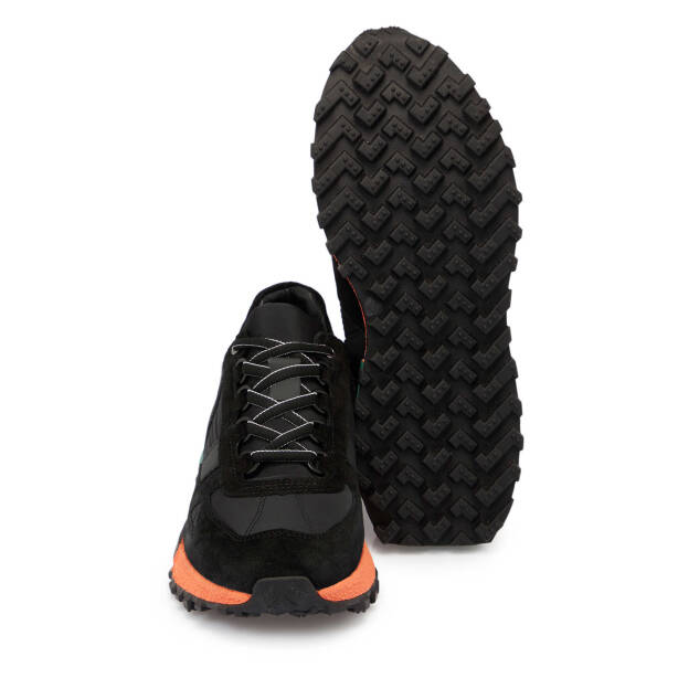 Siyah Süet Deri Erkek Sneaker - E25S1AY57399-A01 - 4