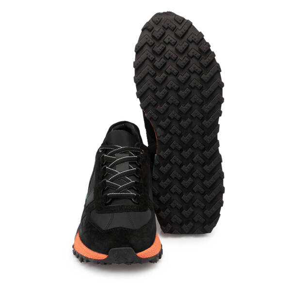 Siyah Süet Deri Erkek Sneaker - E25S1AY57399-A01 - 4