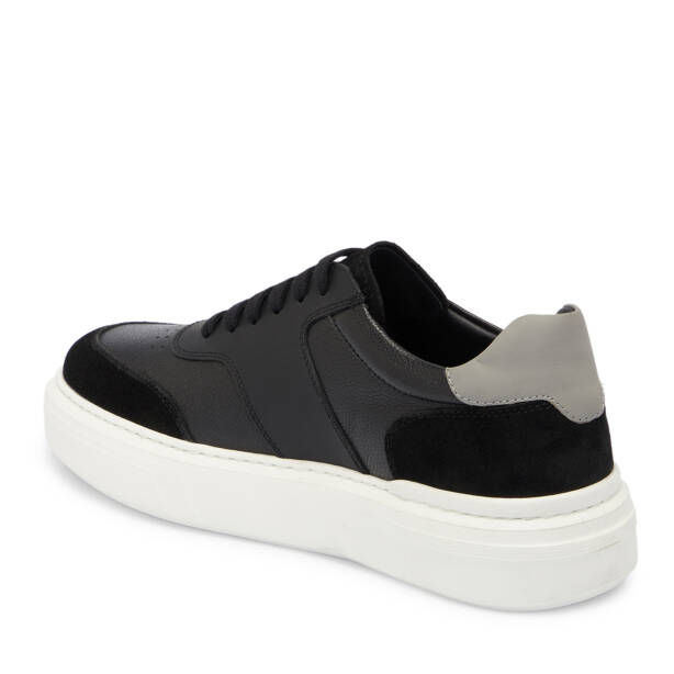 Siyah Süet Deri Erkek Sneaker - E25S1AY57465-A01 - 2