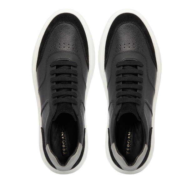 Siyah Süet Deri Erkek Sneaker - E25S1AY57465-A01 - 5