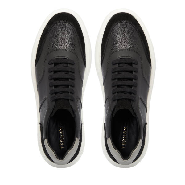 Siyah Süet Deri Erkek Sneaker - E25S1AY57465-A01 - 5