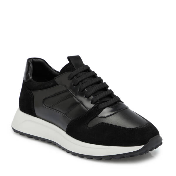 Siyah Hakiki Süet Deri Erkek Sneaker - E25S1AY57466-A01 - 2