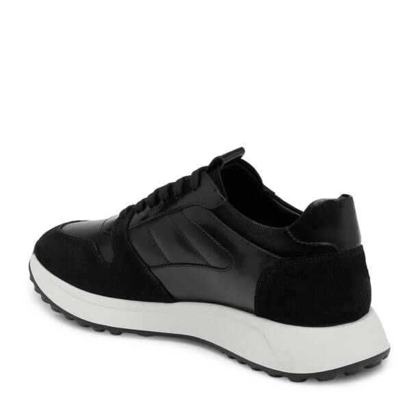 Siyah Hakiki Süet Deri Erkek Sneaker - E25S1AY57466-A01 - 3