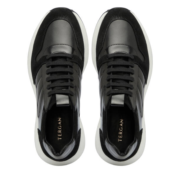 Siyah Hakiki Süet Deri Erkek Sneaker - E25S1AY57466-A01 - 5