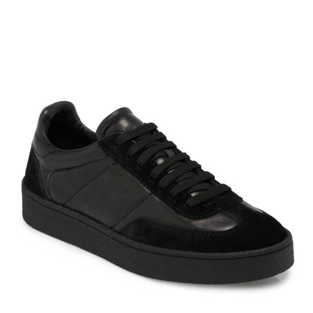 Siyah Süet Deri Erkek Sneaker - E25S1AY57486-A01 