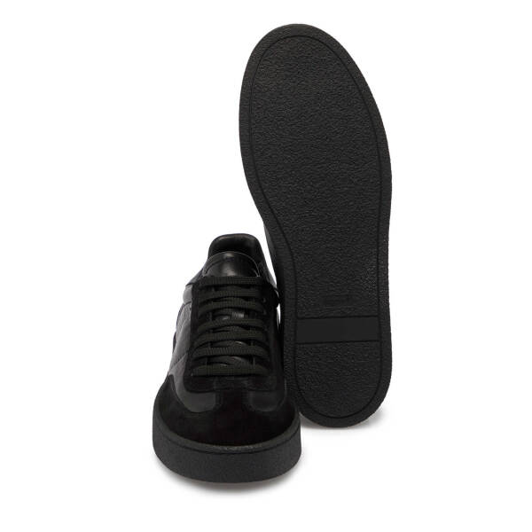 Siyah Süet Deri Erkek Sneaker - E25S1AY57486-A01 - 4