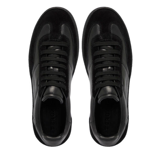 Siyah Süet Deri Erkek Sneaker - E25S1AY57486-A01 - 5