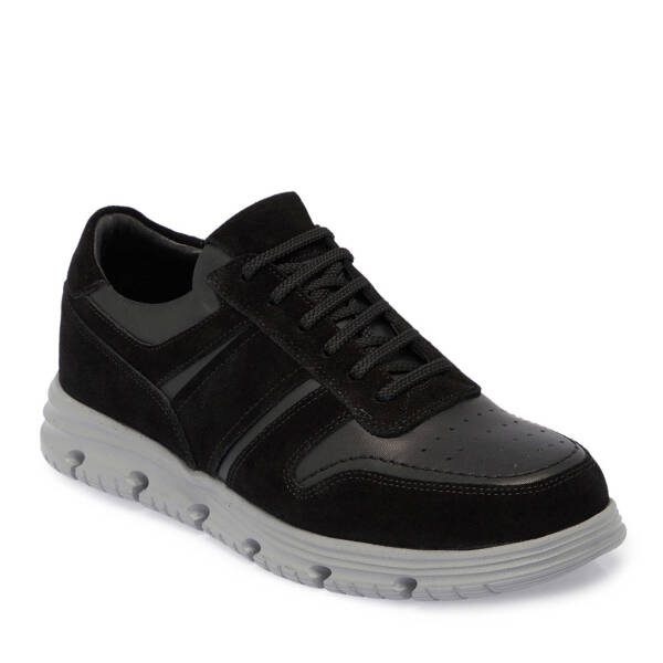 Siyah Hakiki Süet Deri Erkek Sneaker - E25S1AY57512-W19 - 2