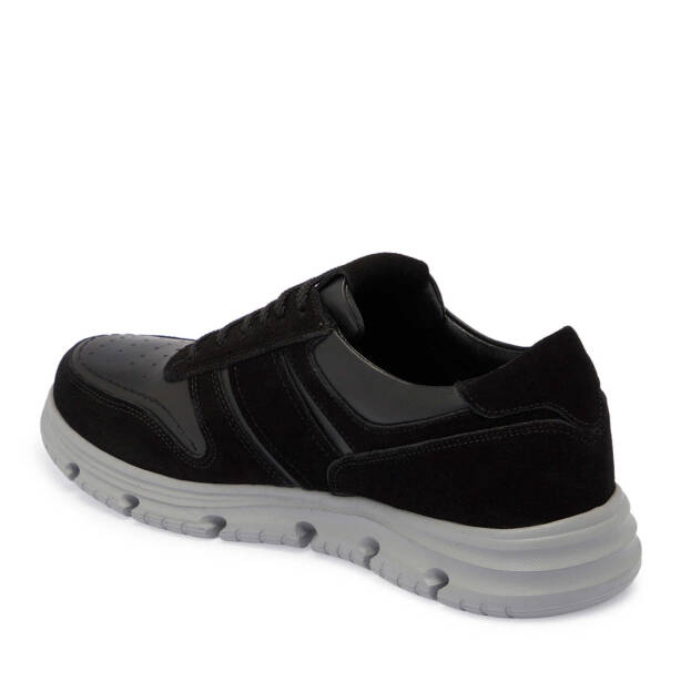 Siyah Hakiki Süet Deri Erkek Sneaker - E25S1AY57512-W19 - 3