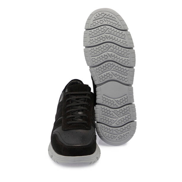Siyah Hakiki Süet Deri Erkek Sneaker - E25S1AY57512-W19 - 4