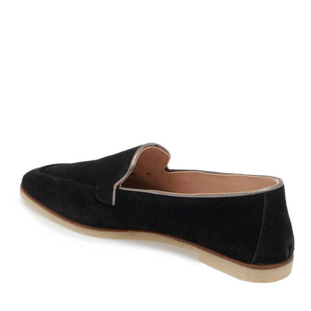 Siyah Hakiki Süet Deri Kadın Babet - K24I1AY67347-A01 - 3