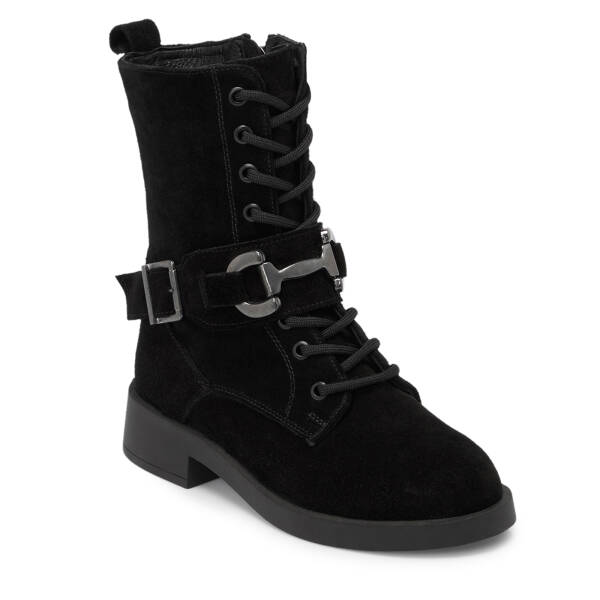 Siyah Süet Deri Kadın Bot - K24K1BT67740-A01 - 1