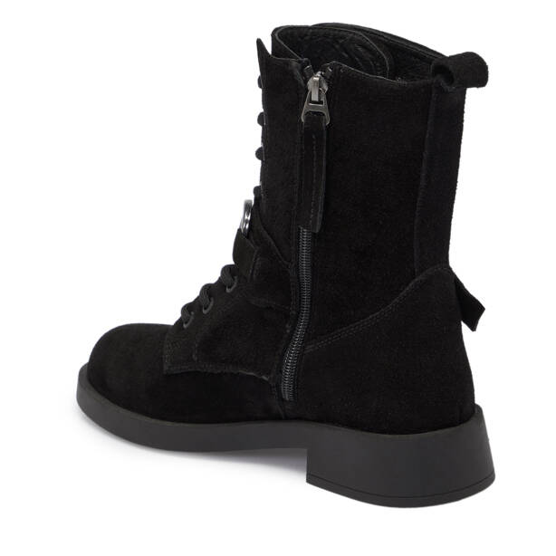 Siyah Süet Deri Kadın Bot - K24K1BT67740-A01 - Tergan