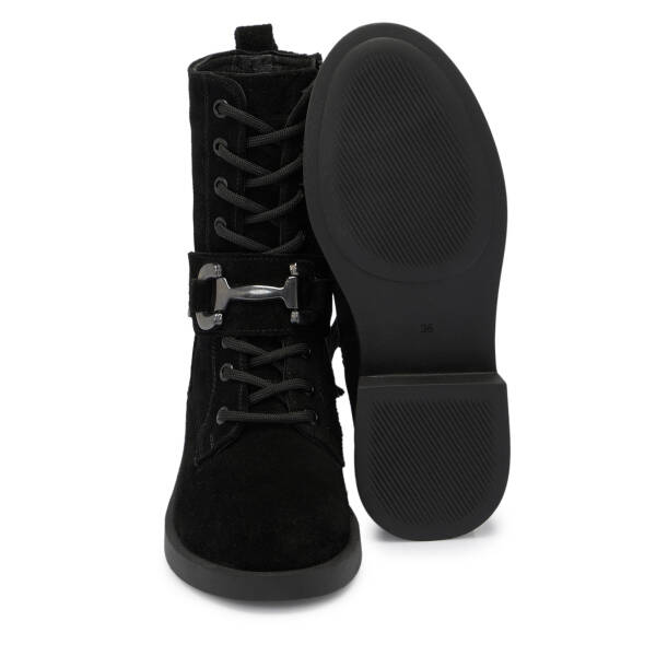 Siyah Süet Deri Kadın Bot - K24K1BT67740-A01 - 4