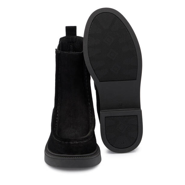 Siyah Süet Deri Kadın Bot - K25K1BT68248-A01 - 4