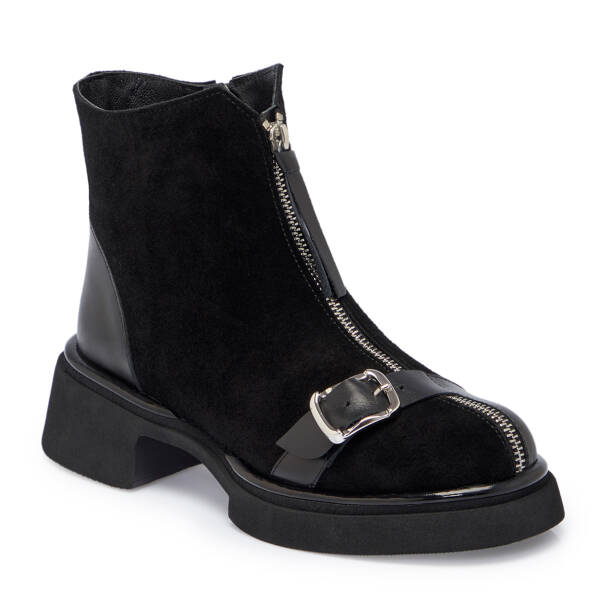 Siyah Süet Deri Kadın Bot - K25K1BT68268-A01 - 1