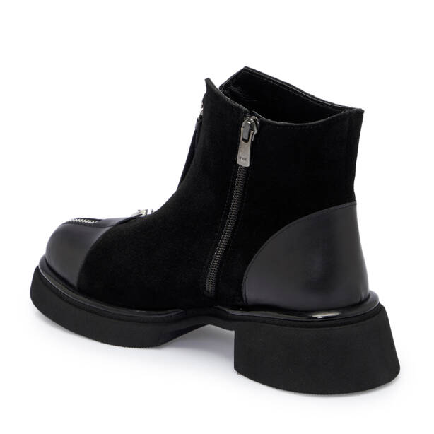 Siyah Süet Deri Kadın Bot - K25K1BT68268-A01 - 2