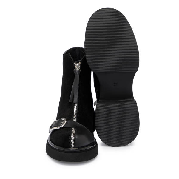 Siyah Süet Deri Kadın Bot - K25K1BT68268-A01 - 4