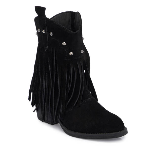 Siyah Süet Deri Kadın Bot - K25K1BT68313-A01 - 1