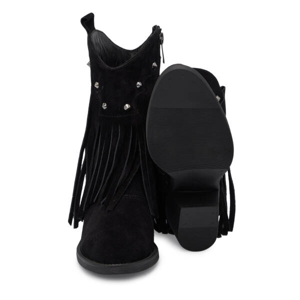 Siyah Süet Deri Kadın Bot - K25K1BT68313-A01 - 4