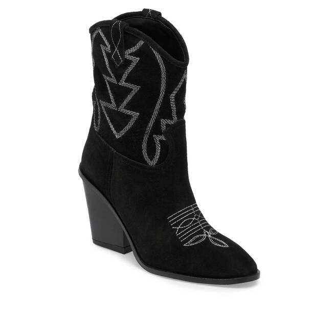 Siyah Hakiki Süet Deri Kadın Casual Bot - K23K1BT66943-A01 - Tergan