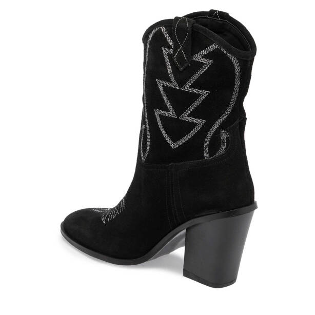 Siyah Süet Deri Kadın Casual Bot - K23K1BT66943-A01 - 2