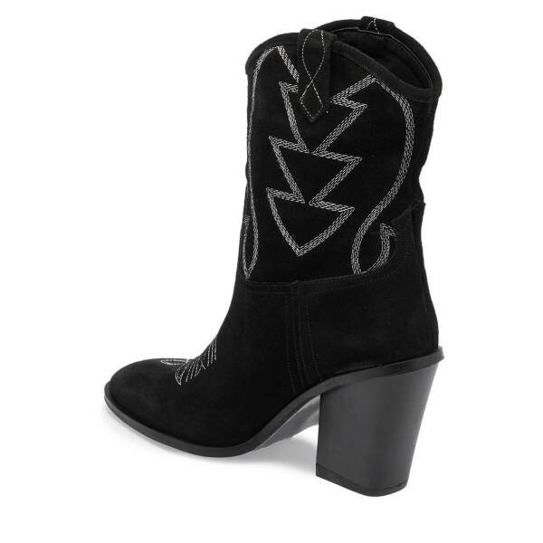 Siyah Süet Deri Kadın Casual Bot - K23K1BT66943-A01 - 2