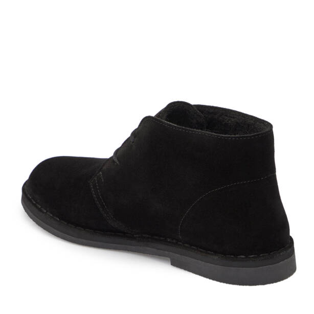 Siyah Süet Deri Kadın Casual Bot - K24K1BT67518-A01 - Tergan