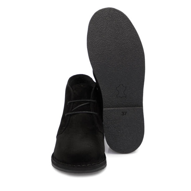 Siyah Süet Deri Kadın Casual Bot - K24K1BT67518-A01 - Tergan