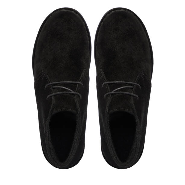 Siyah Süet Deri Kadın Casual Bot - K24K1BT67518-A01 - Tergan