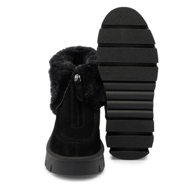 Siyah Süet Deri Kadın Casual Bot - K24K1BT67522-A01 - 4