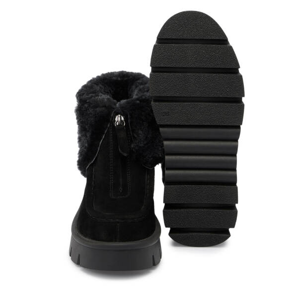 Siyah Süet Deri Kadın Casual Bot - K24K1BT67522-A01 - 4