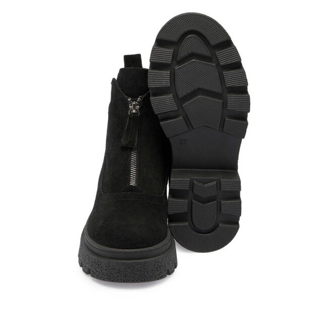 Siyah Süet Deri Kadın Casual Bot - K24K1BT67556-A01 - 4